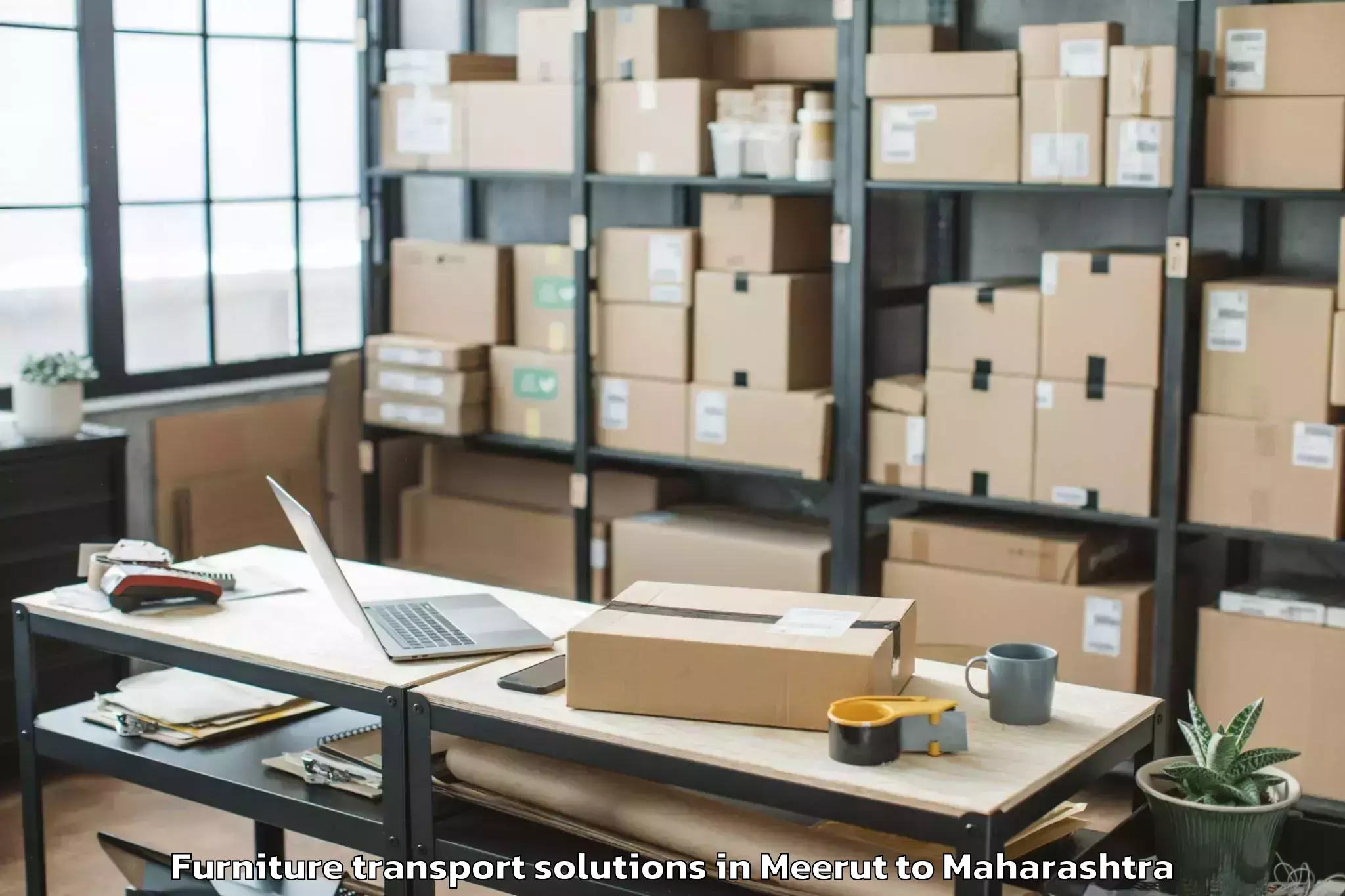 Book Meerut to Ahmednagar Furniture Transport Solutions Online